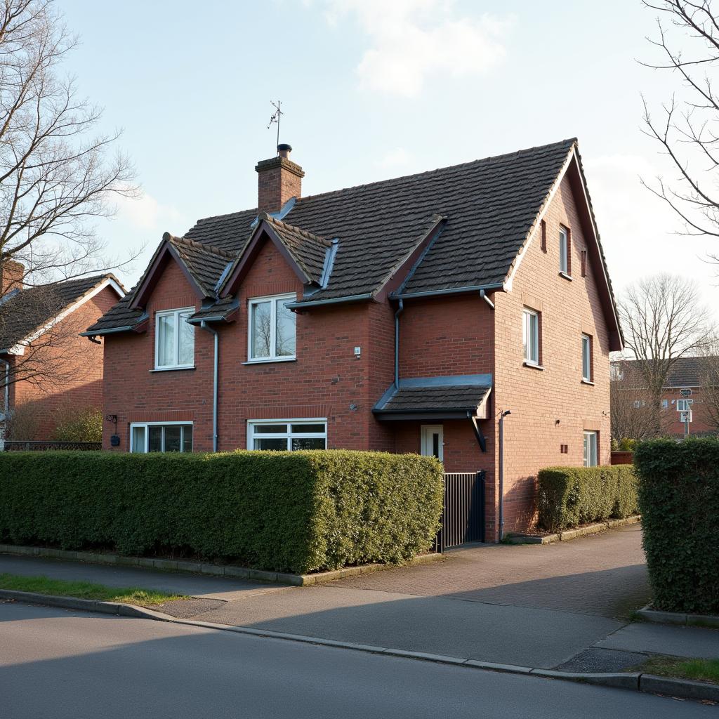 Typische Belgische woning in villawijk, geschikt voor biomassaverwarming